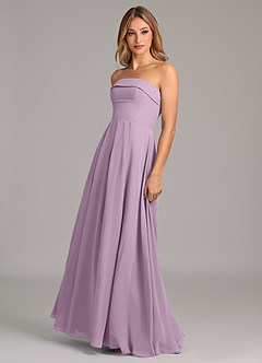 Azazie Lucienne Abiti da Damigella Abito Convertibile A-Line in Chiffon Senza Cinturino Glicine image4