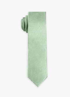 front Metallic Satin Wide Tie