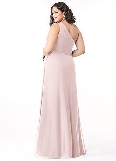 Azazie Dallas Bridesmaid Dresses Blushing Pink A-Line One Shoulder Chiffon Dress image7
