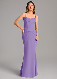Azazie Sorrel Bridesmaid Dresses Tahiti Mermaid Corset Chiffon Dress image2