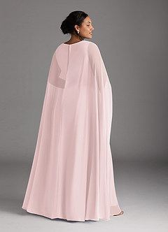 Azazie Isa vestidos de madre de la novia Vestido de Rosa Rubor de Gasa de Corte En A con Cuello en V plisado image8
