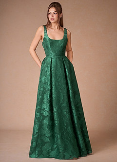 Althea Dark Green Tie-Back Maxi Dress image6
