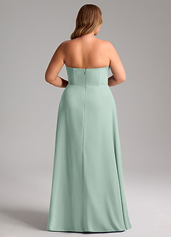 Azazie Wren Bridesmaid Dresses Agave A-Line Side Slit Chiffon Convertible Dress image14