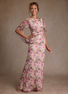 Azazie Belladonna Kleider für die Brautmutter Meerjungfrau-Linie Plissee Chiffon Kleid Lavendelblüten image3