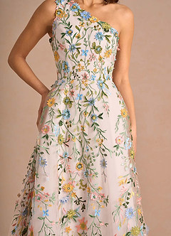 Maribela Blush Pink Multi Midi Dress image7