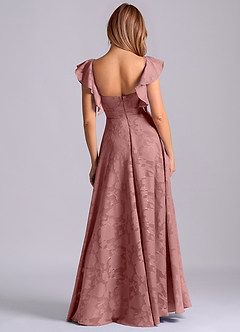 Azazie Leilani Robes de demoiselle d'honneur Robe Trapèze en Blumen-Burnout Encolure en Forme de Cœur Rose Poussiéreuse image2