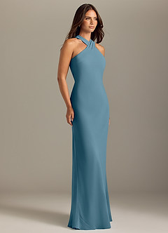Azazie Doretta Bridesmaid Dresses Bermuda Mermaid Pleated Chiffon Dress image3
