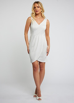 Shape The Night White Asymmetrical Midi Dress image1