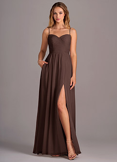 Azazie Joni Final Sale Agave A-Line Strapless Chiffon Convertible Dress image4