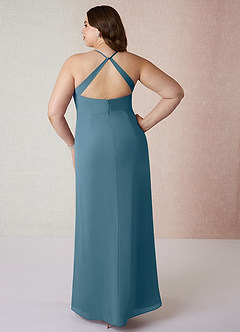 Azazie Manila Bridesmaid Dresses Bermuda Sheath V-Neck Chiffon Dress image8