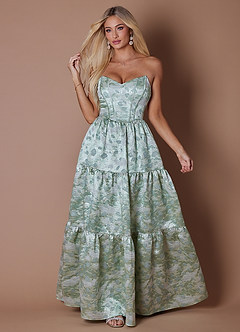Rena Mint Shimmer Maxi Dress image1
