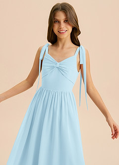 Azazie Izzy Junior Klä av A-Line i Chiffong Plisserad image6