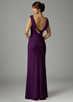 Azazie Kieryn Robes de demoiselle d'honneur Robe Sirène en Satin extensible Plissée Grain De Raisin image5