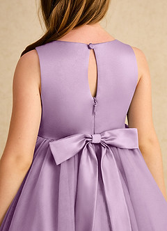 Azazie Prima Flower Girl Dresses Wisteria A-Line Bow Tulle Dress image6
