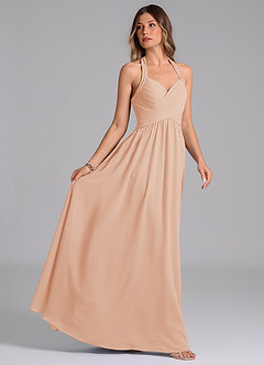 Azazie Darlyn Bridesmaid Dresses English Rose A-Line Sweetheart Neckline Chiffon Dress image6