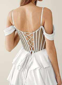 Calliope White Sweetheart neckline Corset A-line Prom Dress image6