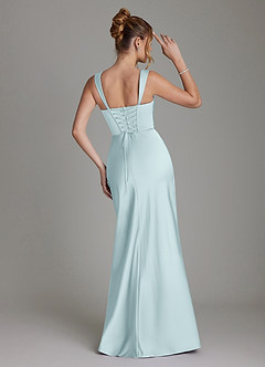 Azazie Agustina Bridesmaid Dresses Mist Mermaid Corset Stretch Satin Dress image2