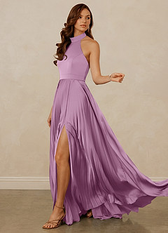 Christian Siriano Bridal for Azazie 1007 Bridesmaid Dresses Wisteria A-Line Pleated Stretch Satin Dress image5
