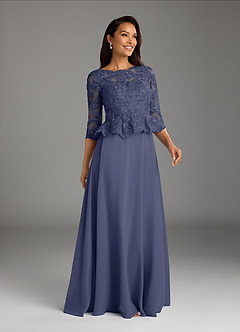 Azazie Averie Mother of the Bride Dresses Stormy A-Line Boatneck Sequins Chiffon Dress image1