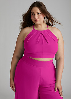 Azazie Kenzi Brudtärnklänningar Jumpsuit av i Chiffong Plisserad image11