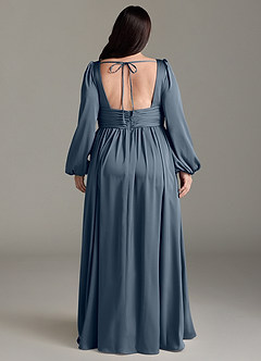 Azazie Norah Bridesmaid Dresses Twilight A-Line Stretch Satin Dress image8