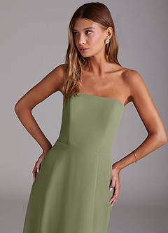 Azazie Wren Bridesmaid Dresses Pistachio A-Line Side Slit Chiffon Convertible Dress image5