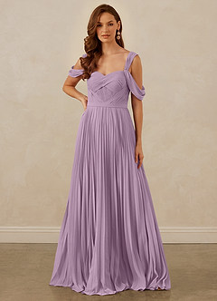 Christian Siriano Bridal for Azazie 1013 Bridesmaid Dresses Wisteria A-Line Off the Shoulder Chiffon Dress image8