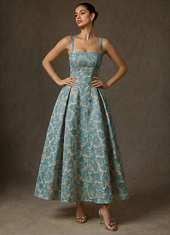 Maxi jurk Fable Blauw Meer image3