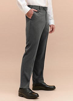 Azazie William Charcoal Comfort Blend Slim Men's Wedding Suit Pants Size 30 Long