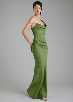 Azazie Sabrina Robes de demoiselle d'honneur Robe Sirène en Satin extensible Corset Genévrier image8
