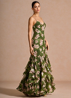 vestido Maxi Floral Verde Mariel image4