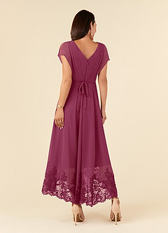 Azazie Palana Mère de la mariée Robes Robe Trapèze en Mousseline de soie Dentelle Mûre image3