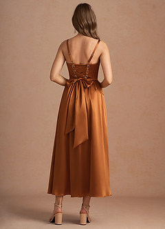 Mallory Copper Midi Dress image5