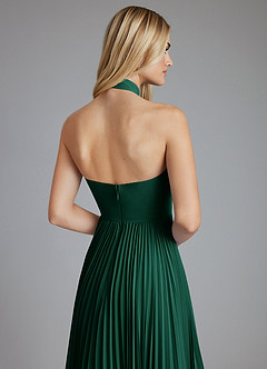 Azazie Keita Final Sale Emerald A-Line Pleated Chiffon Dress image3