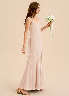 Azazie Evey Junior English Rose Mermaid Pleated Chiffon Dress image5