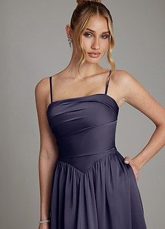 Azazie Zena Bridesmaid Dresses Stormy A-Line Strapless Stretch Satin Dress image2