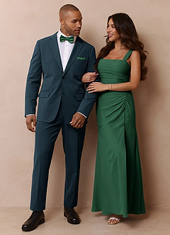 front Savile Sinivihreä Villasekoitepuku