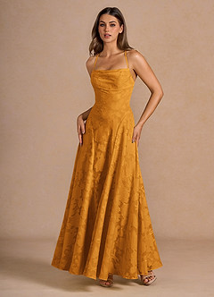 Marlo Butterscotch Corset Prom Dress image3