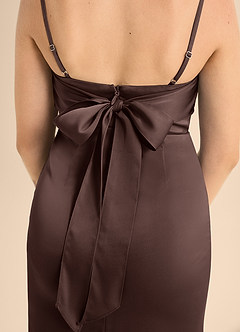 Azazie Mai Junior Ganache A-Line Sweetheart Neckline Stretch Satin Dress image6