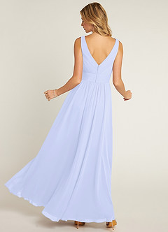 Azazie Pierrette Bridesmaid Dresses Lavender A-Line Pleated Chiffon Dress image2