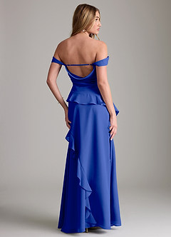 Azazie Sloane Bridesmaid Dresses Royal Blue A-Line Sweetheart Neckline Chiffon Dress image7