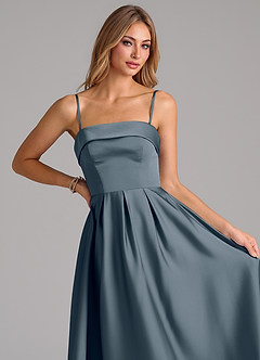 Azazie Lucienne Bridesmaid Dresses Twilight A-Line Strapless Stretch Satin Convertible Dress image2