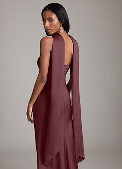 Azazie Saylor Vestidos de damas de honor Vestido de Sangrado de Satén Elástico de Corte Sirena con Sin tirantes image7