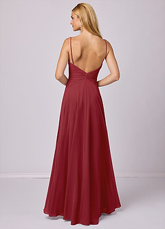 Barbie ♥ Azazie Bridesmaid Dresses Pomegranate A-Line Chiffon Dress image2