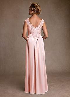 Azazie Amethyst Abiti per la Madre della Sposa Abito A-Line in Pizzo Rosa Rossore image2
