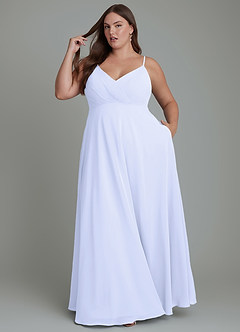 Azazie Amani Bridesmaid Dresses Lavender A-Line Pleated Chiffon Dress image9