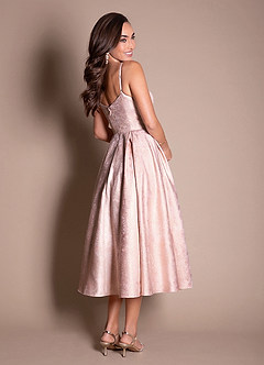 Abito Midi Oro Rosa Vitoria image4