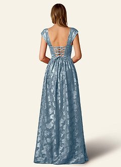Briar Dusty Blue Off-Shoulder Pleated Prom Dress image2