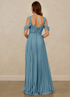 Christian Siriano Bridal for Azazie 1013 Bridesmaid Dresses Moody Blue A-Line Off the Shoulder Chiffon Dress image3