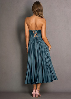 Celene Azure Blue Midi Dress image2